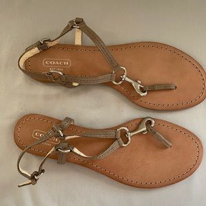 Leather Coach sandals - Size 8 women’s